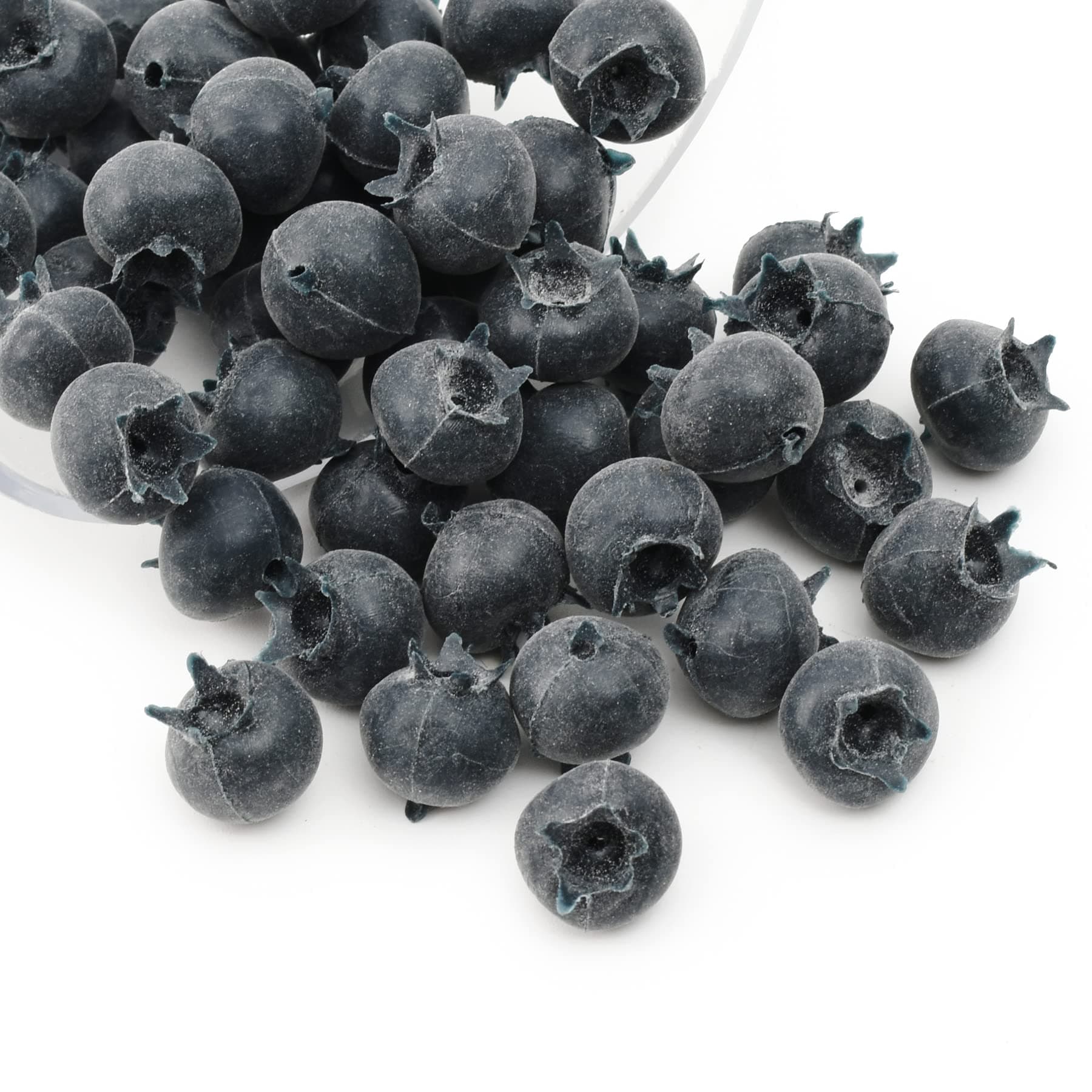 Artificial Blueberry, 50Pcs Fake Blueberry Lifelike Blueberries Simulation Blue Berries Fake Fruit for DIY Craft Home Kitchen Cabinet Food Photography Props