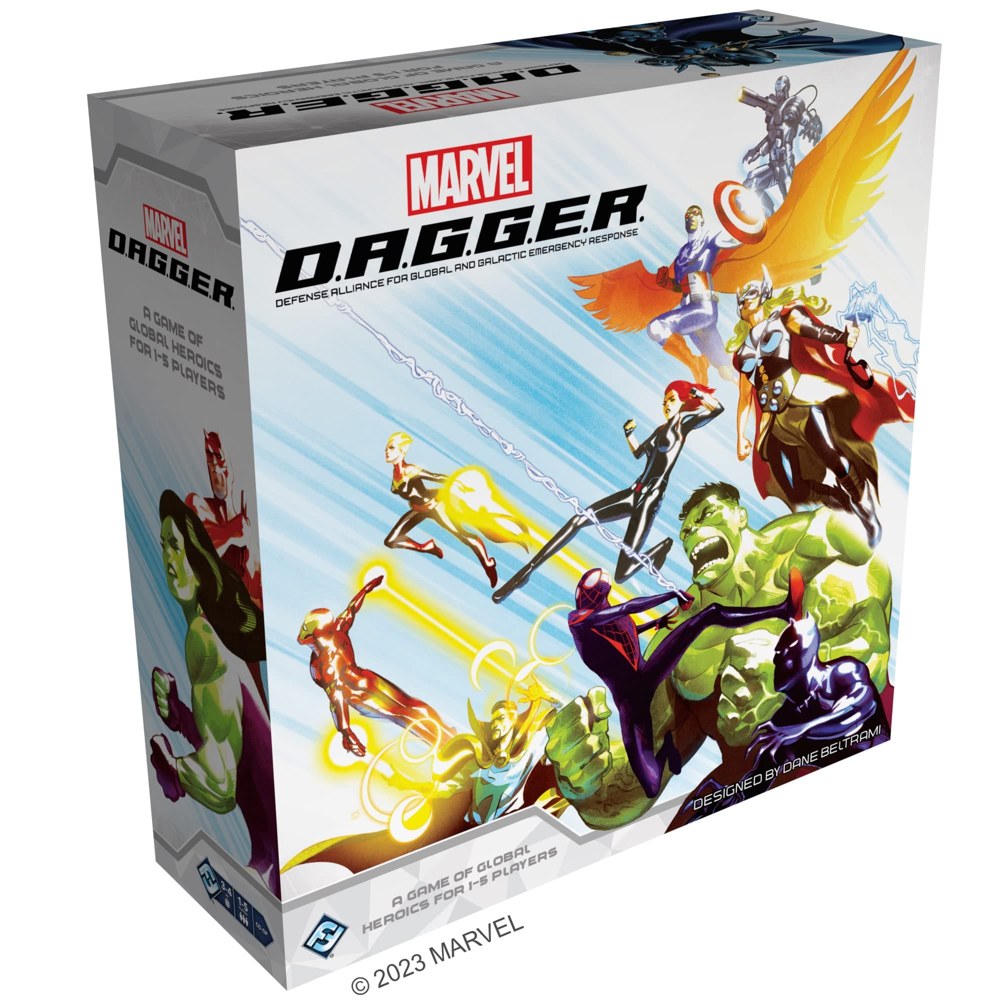 Asmodee Marvel D.A.G.G.E.R. Board Game - Unite as Iconic Heroes to Save The World, Cooperative Strategy Game for Kids & Adults, Ages 12+, 1-5 Players, 3-4 Hour Playtime