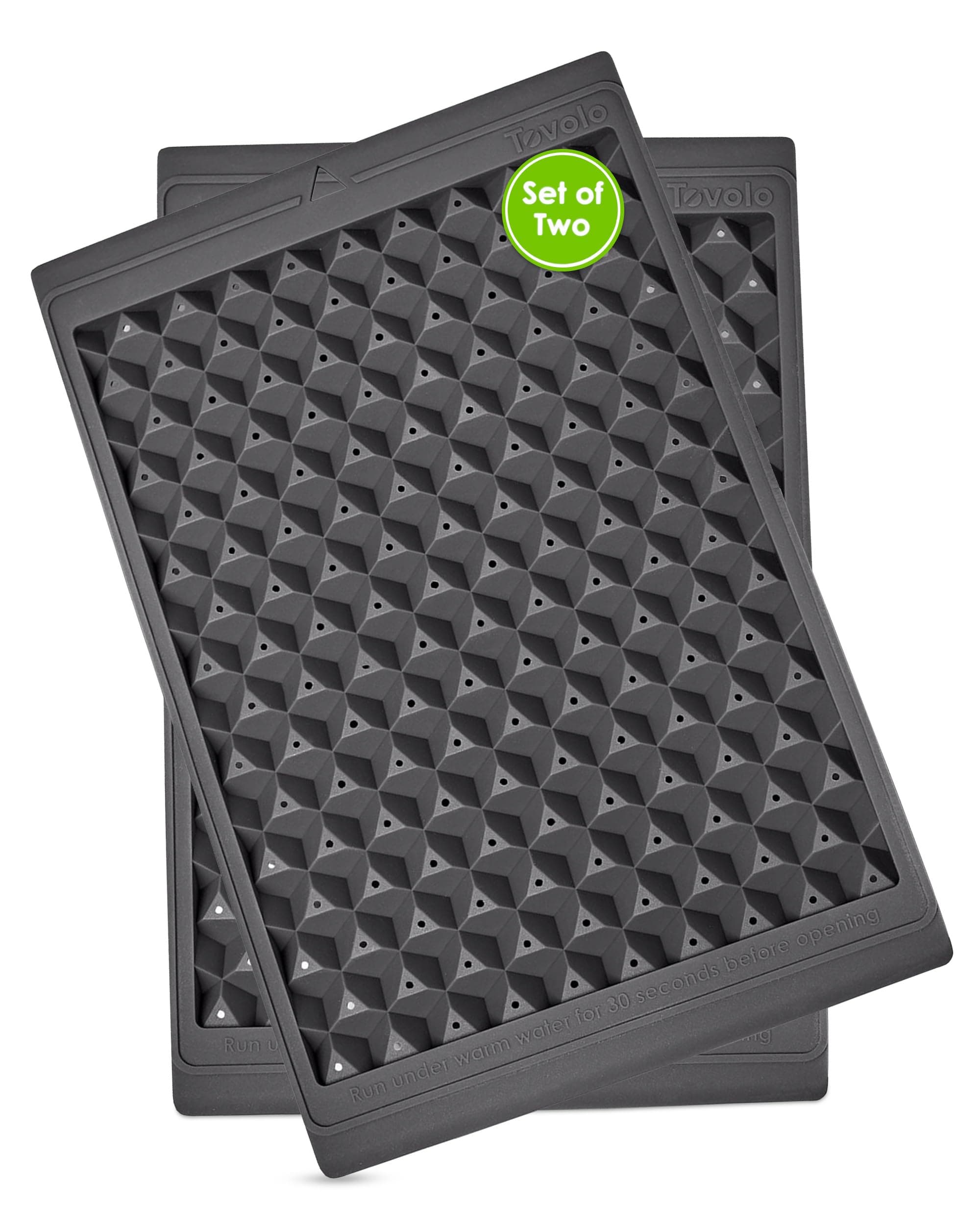 Mini Ice Cube Tray Set with Twist and Release Mini Nugget Ice Cube Trays, BPA Free Silicone Mini Ice Tray with Storage Bin and Mini Scoop, Stackable Dishwasher Safe Mini Ice Cube Trays