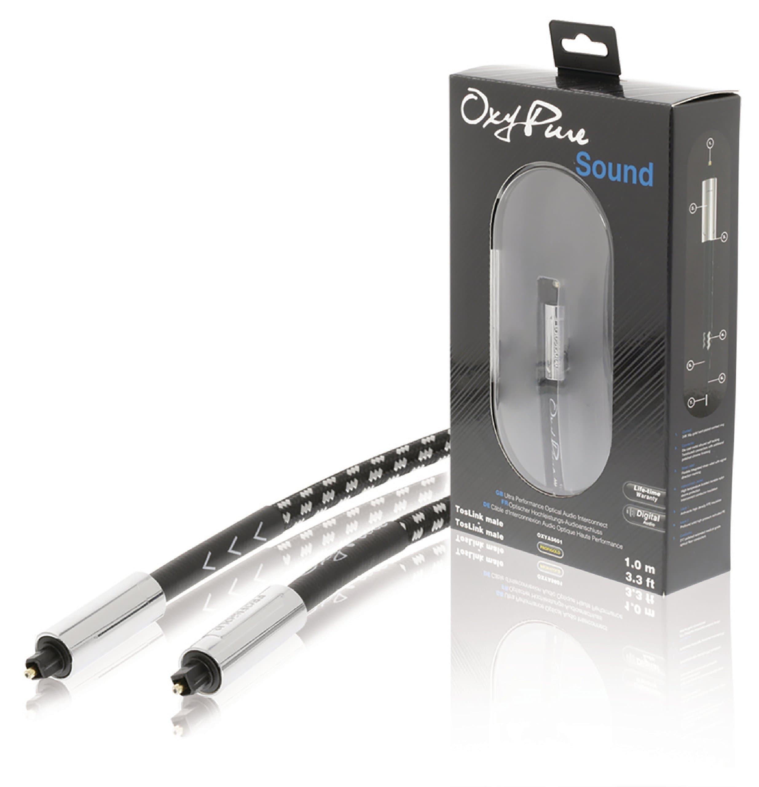 1m Ultra Performance Multi Core Optical TOSLINK Interconnect Cable