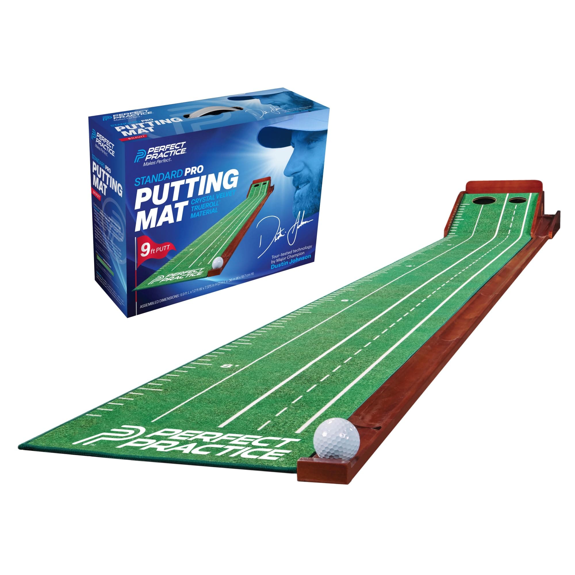 Perfect Practice Putting Mat – Indoor Putting Green for Home & Office – Golf Training Aid for Putting Practice – Premium Golf Putting Mat with Realistic Turf – Golf Gifts for Men