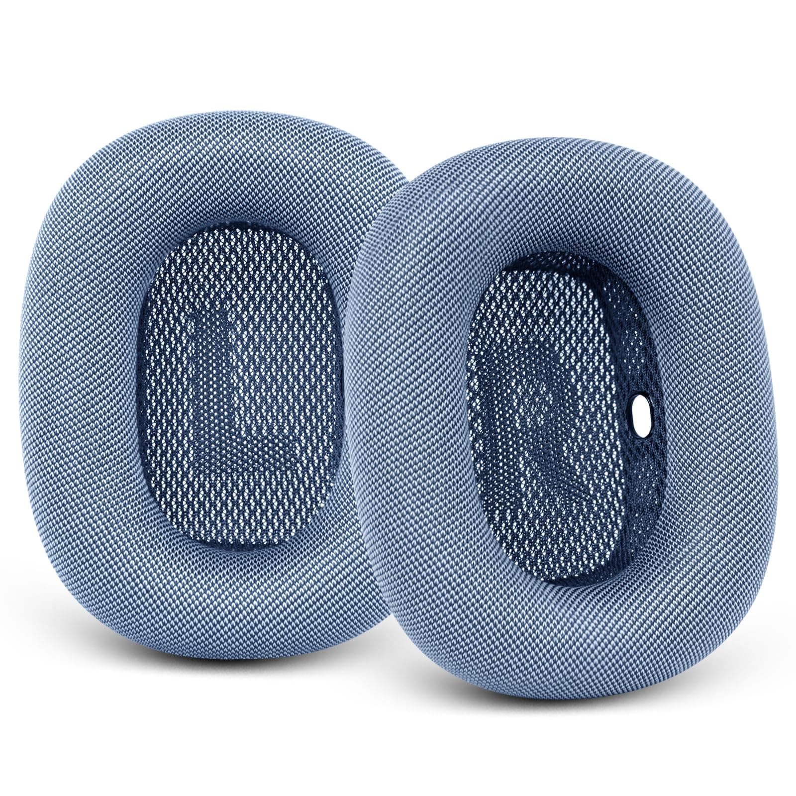Upgraded Ear Cushions for Apple AirPods Max, Mesh Fabric Ear Covers with Original Silicone Design Memory Foam for Airpods Max Headphones (Blue)