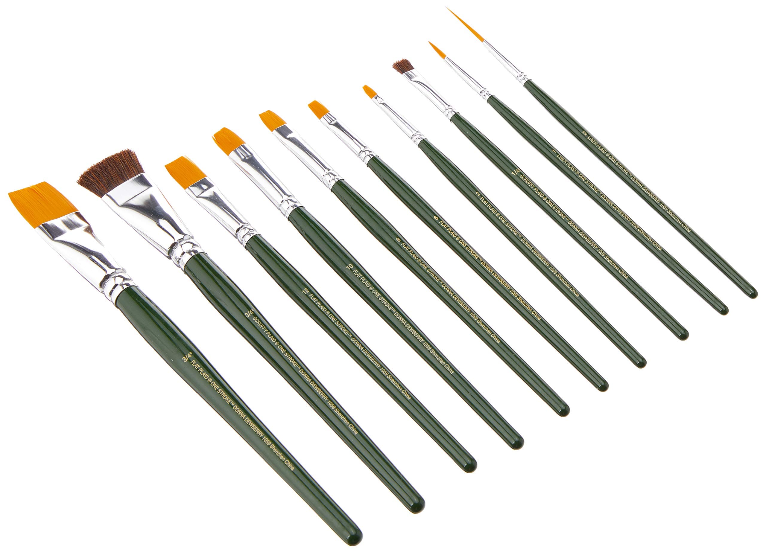 One Stroke Brush Set, 1059 (10-Pack)