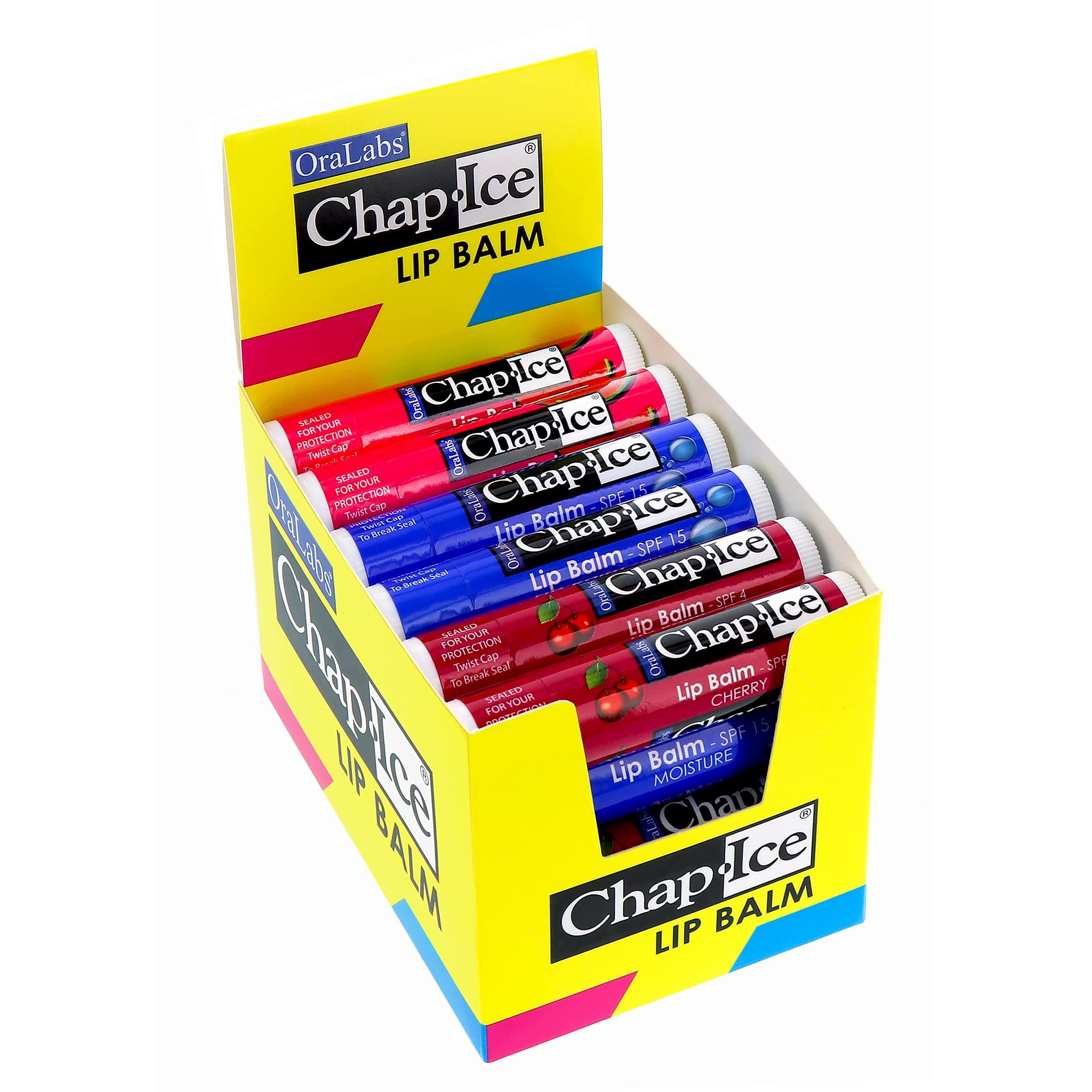 Chap Ice Assorted Lip Balm + Display Box - 24 pack