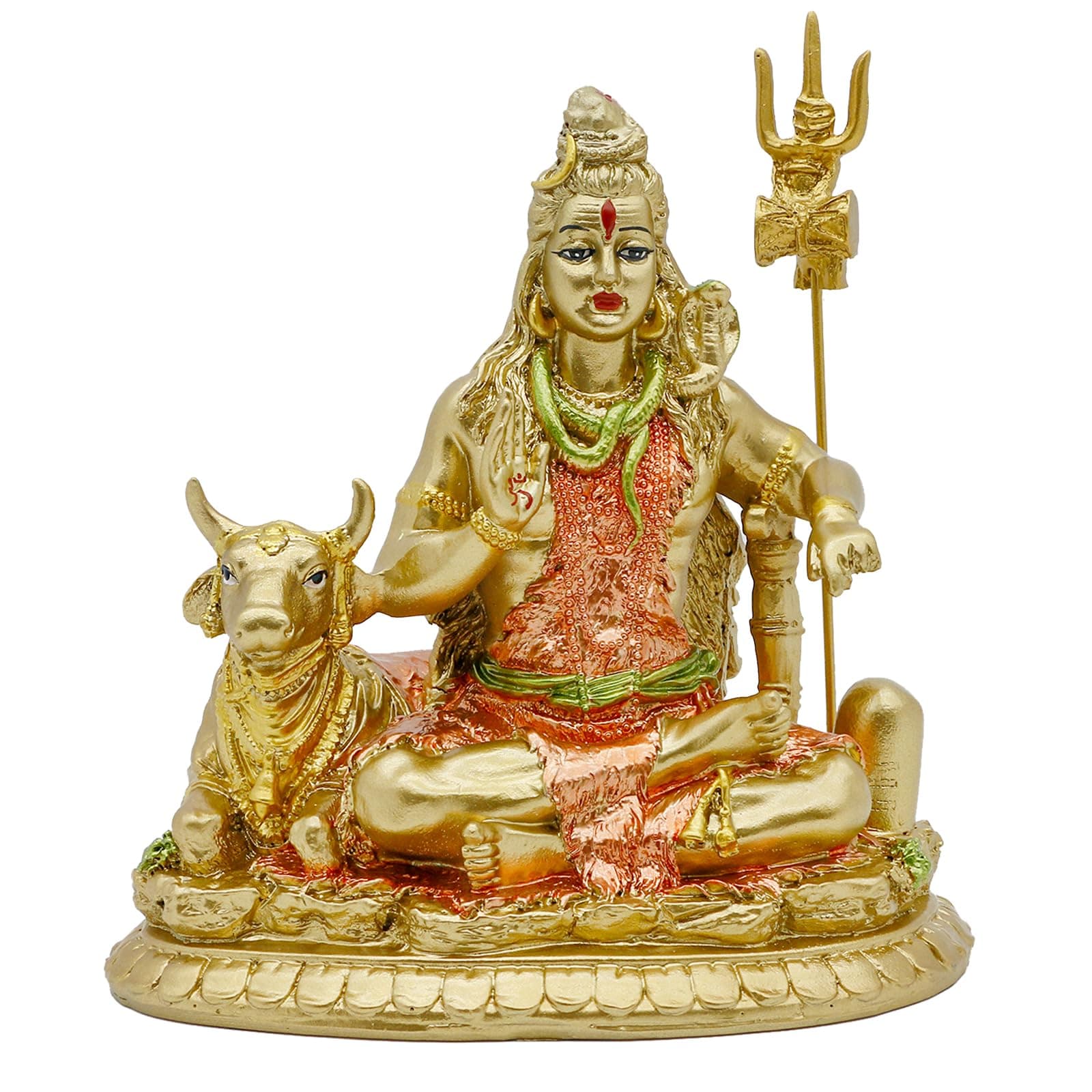 alikiki Indian God Shiva Idol Statue - Hindu God Lord Shiva Statue Indian Home Temple Mandir Pooja Item Puja Murti Decor Diwali Gifts Meditation Yoga Room Altar Shrine Decoration