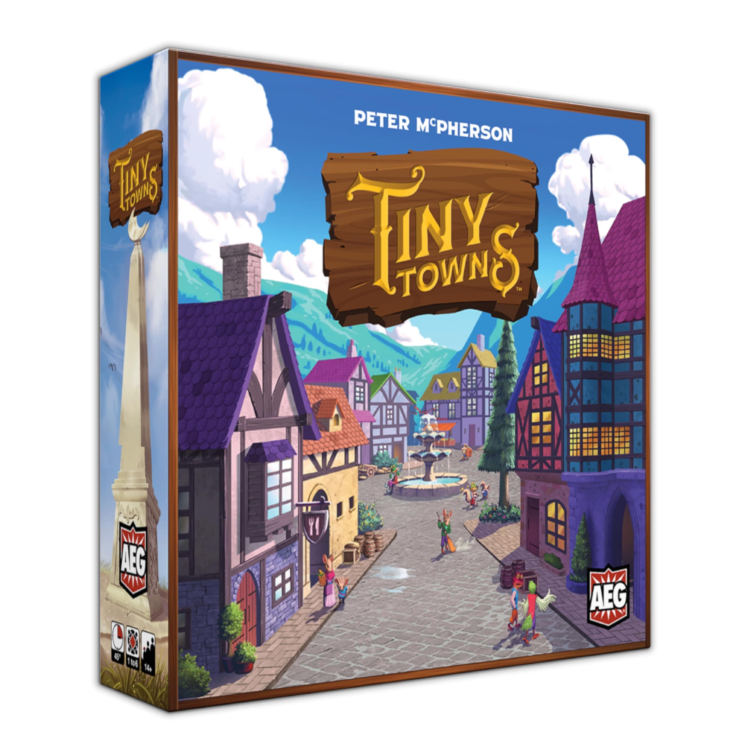 Tiny Towns | Award-Winning Abstract Strategy Board Game | Plan and Construct a Thriving Town | Puzzly City Building | 1-6 Players | Ages 14+