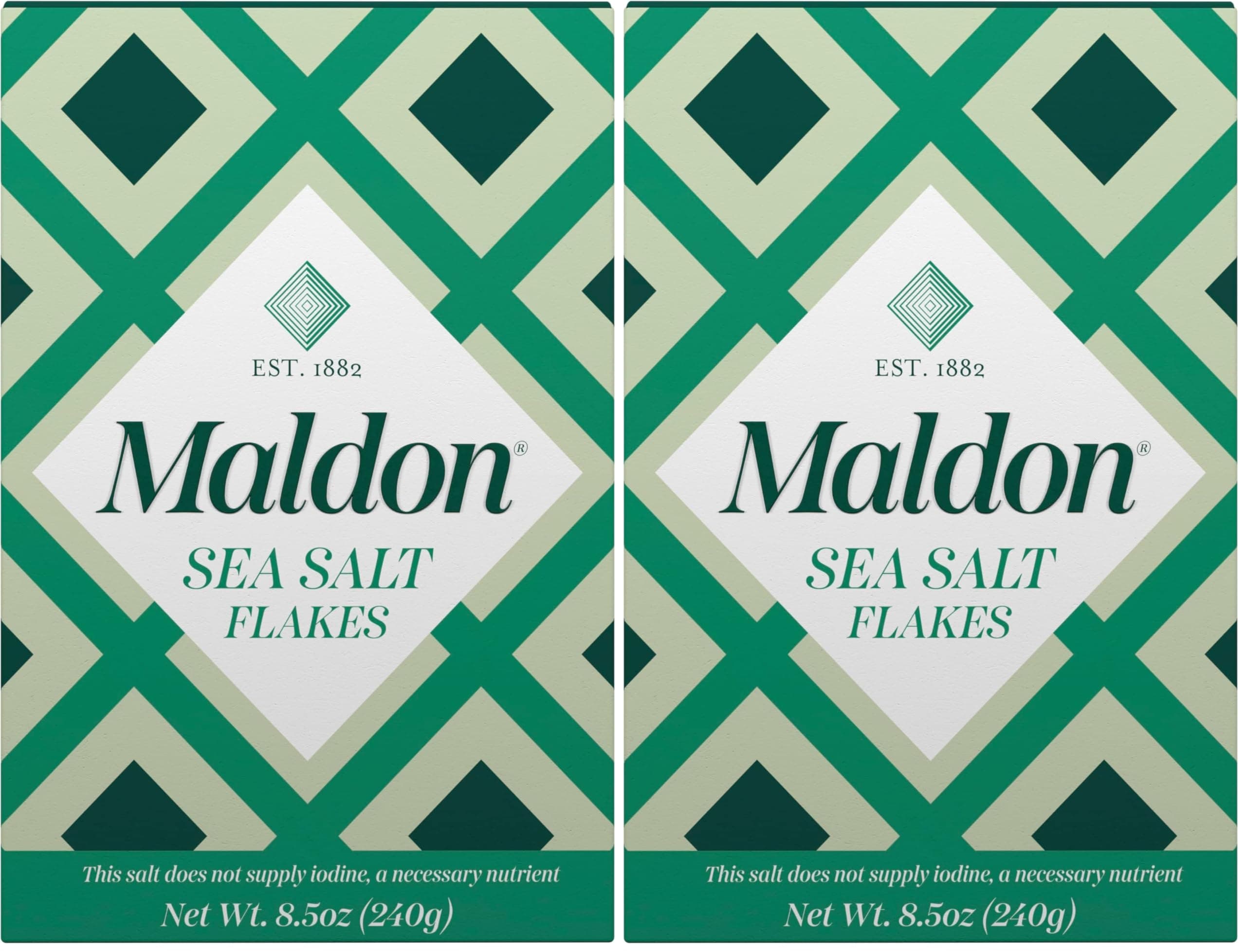 Salt, Sea Salt Flake, 8.5oz 240 g, Kosher/Natural/Unique Gourmet Pyramid Shape Salts Flake, Perfect for Wide Range of Dishes, Hand-Harvested for Four Generation (Packaging May vary) (Pack of 2)