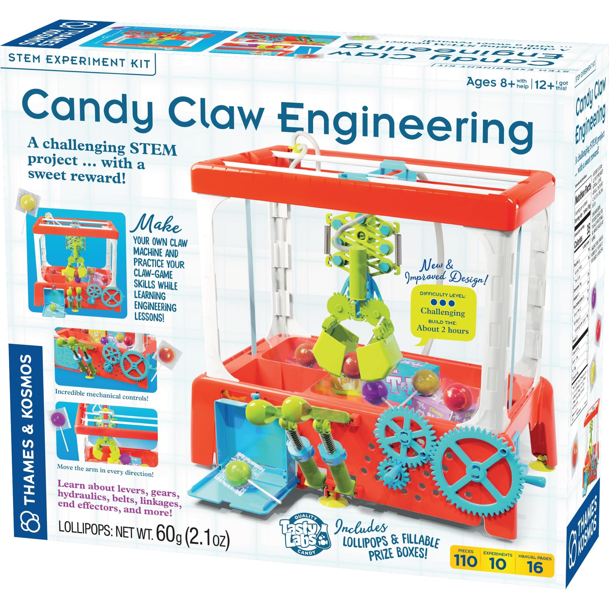 Thames & Kosmos Candy Claw Engineering STEM Experiment Maker Lab | Build Your Own Claw Machine | Learn Hydraulics & Engineering | Includes Lollipops | Toy of The Year Finalist | Difficulty: Advanced