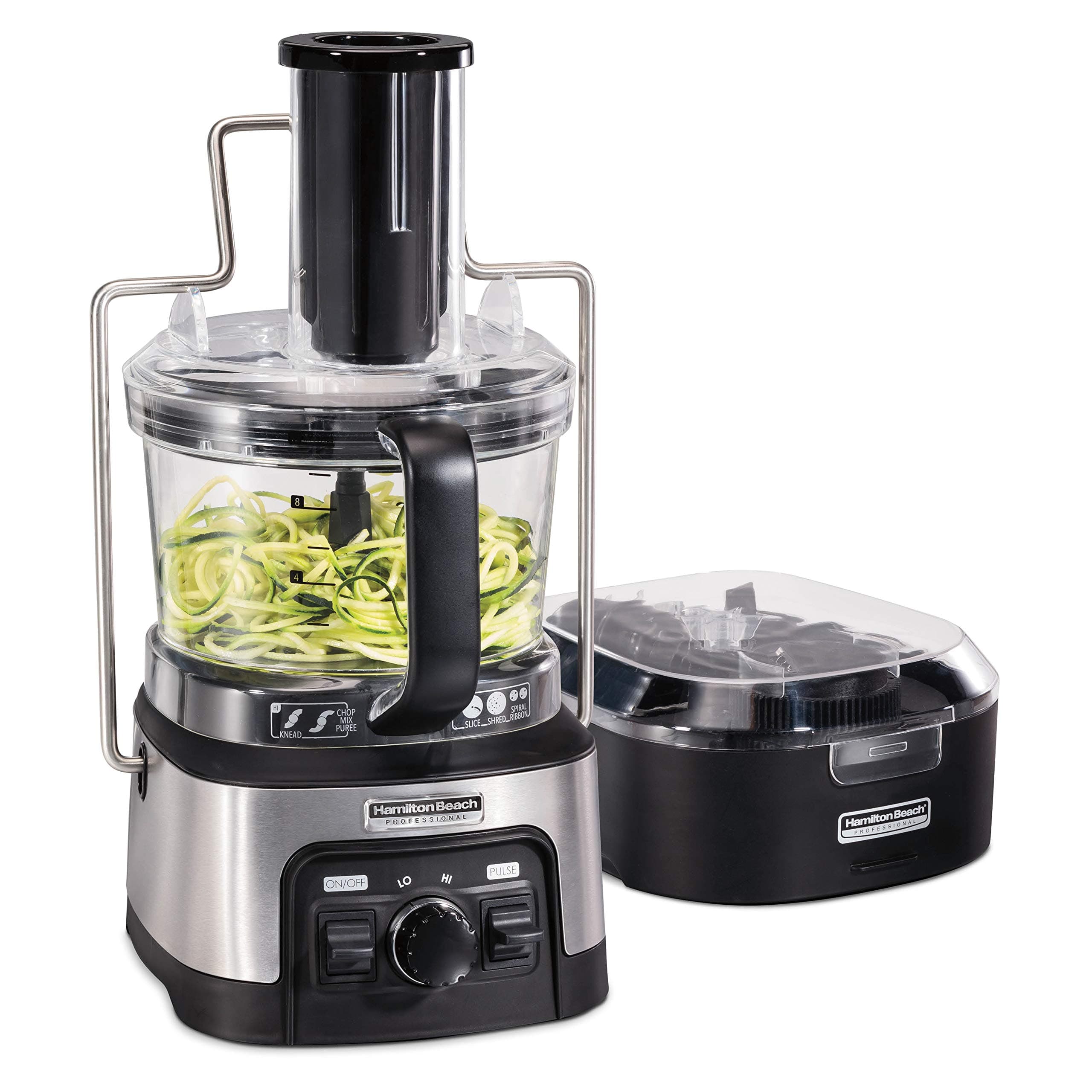 Hamilton Beach Professional 12 Cup Spiralizing Stack & Snap Food Processor
