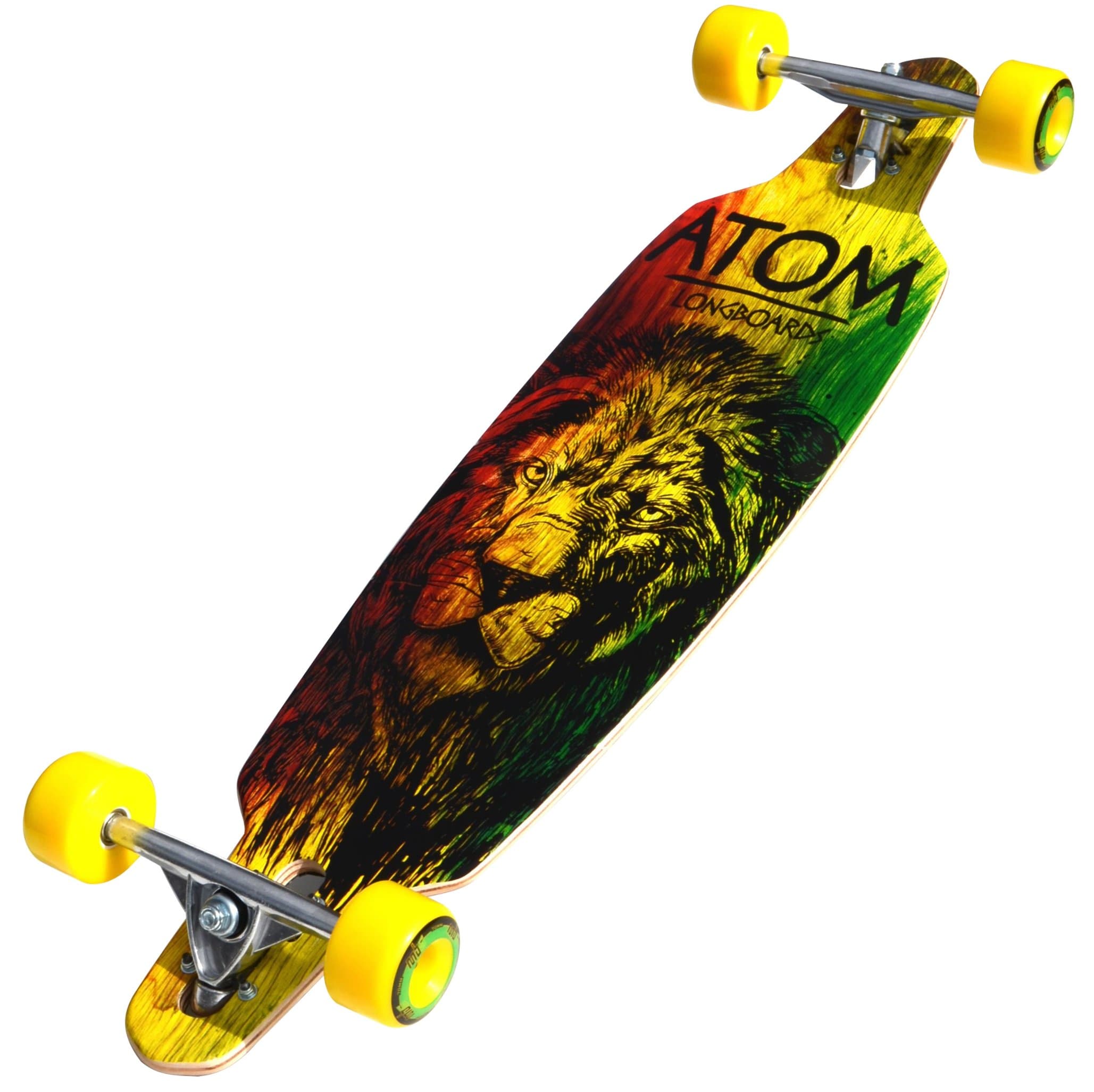 Atom Drop through Longboard - Rasta, 36-Inch