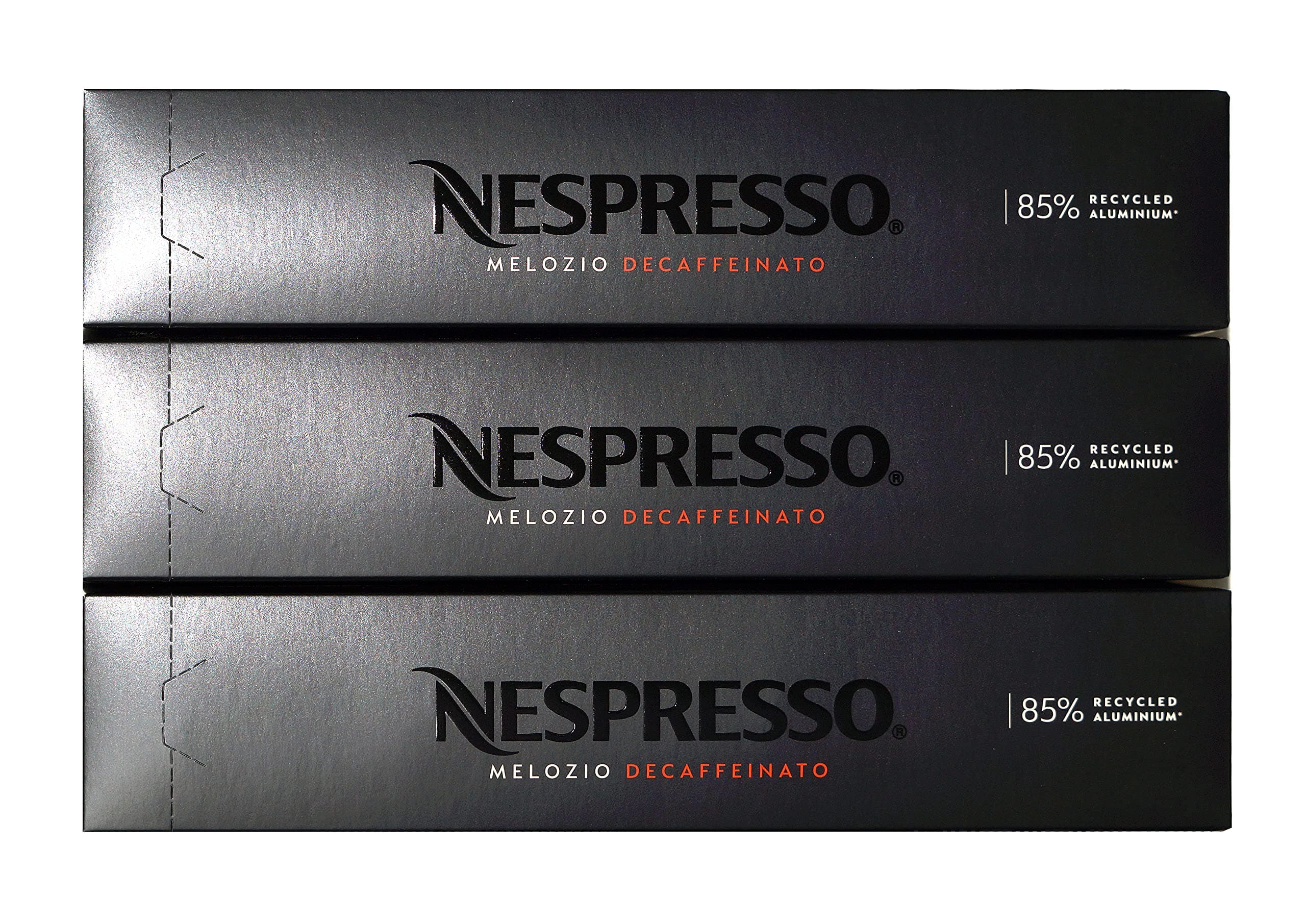 Nespresso Vertuo Coffee pods - 30 Melozio decaffeinated capsules (3 sleeves)