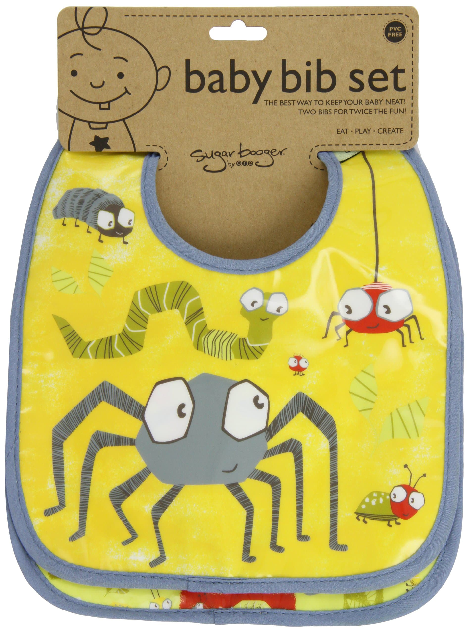 Sugarbooger Mini Bib Gift Set, Icky Bugs, 2 Count
