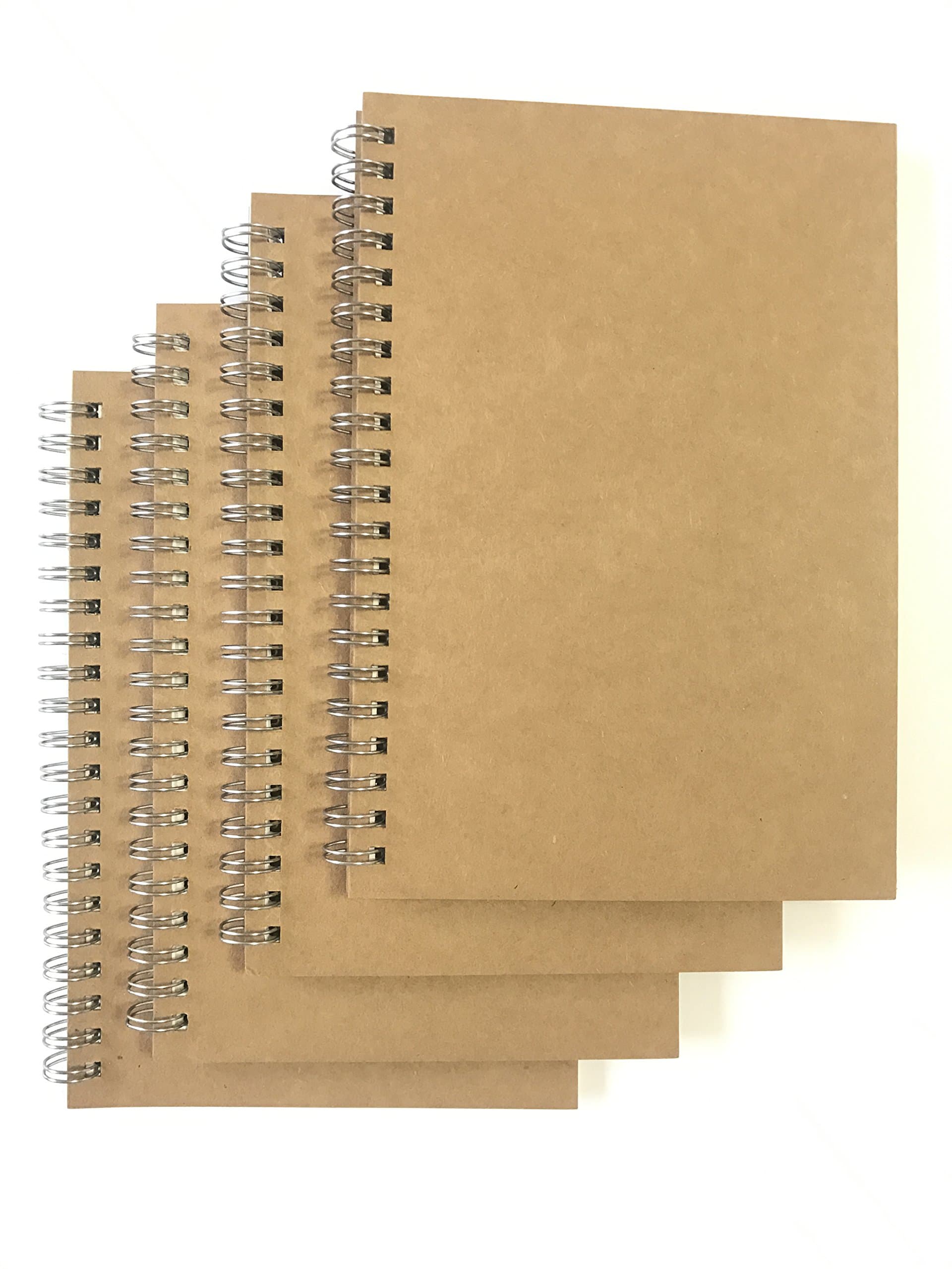 4 Pack Spiral Notebooks B5/A5 Graph Grid/Dot Grid/Daily Planner (A5-4 Pack Daily Planner)