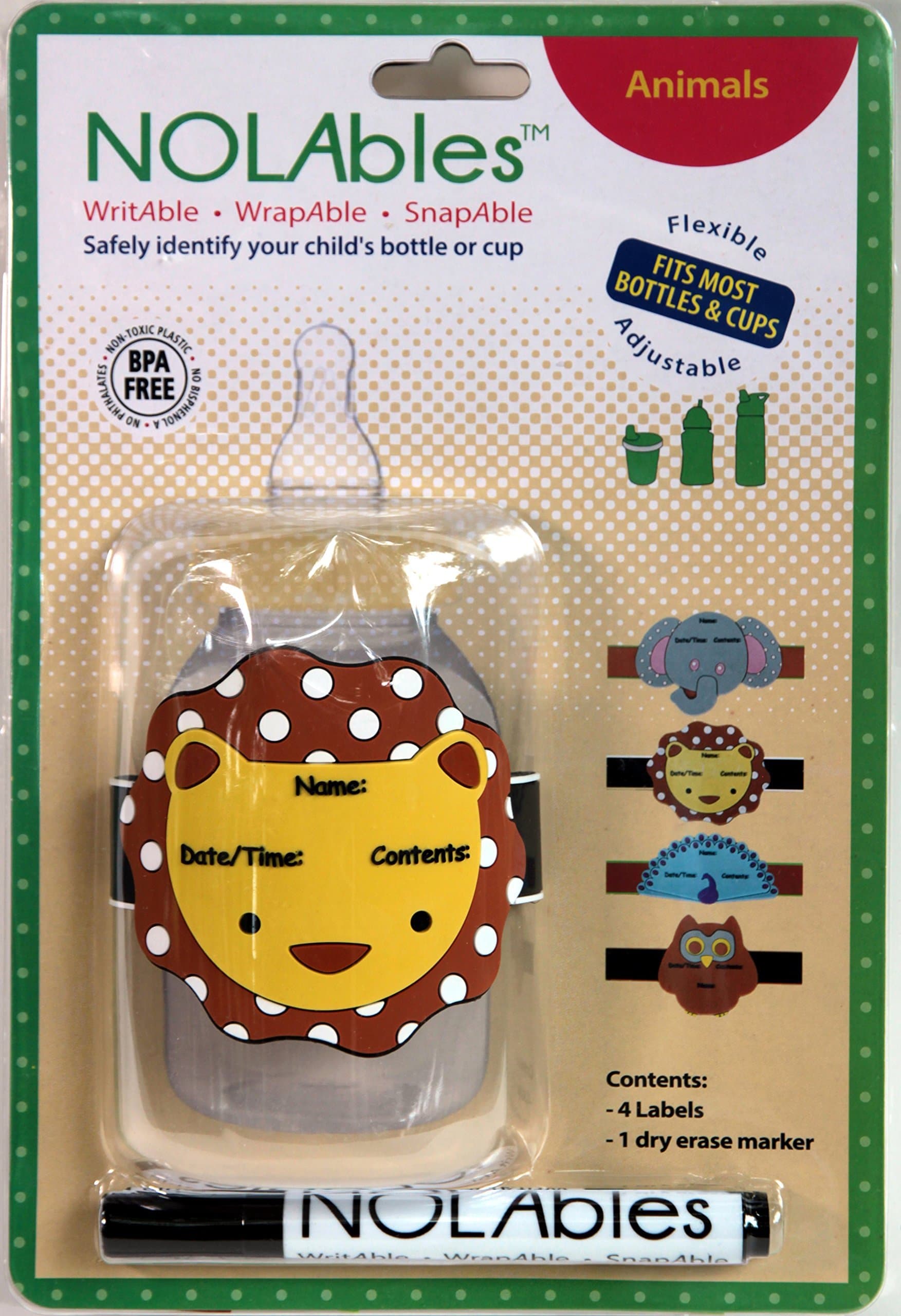 Animals: 4-Pack Bottle Labels