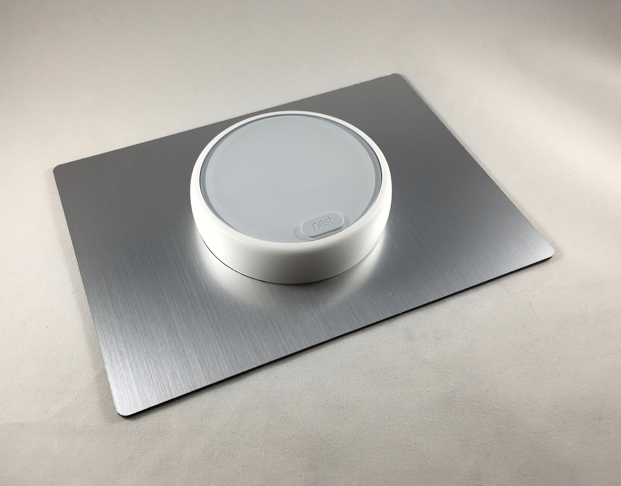 Decorative Rectangle E - Nest Thermostat Wall Plate - SILVER